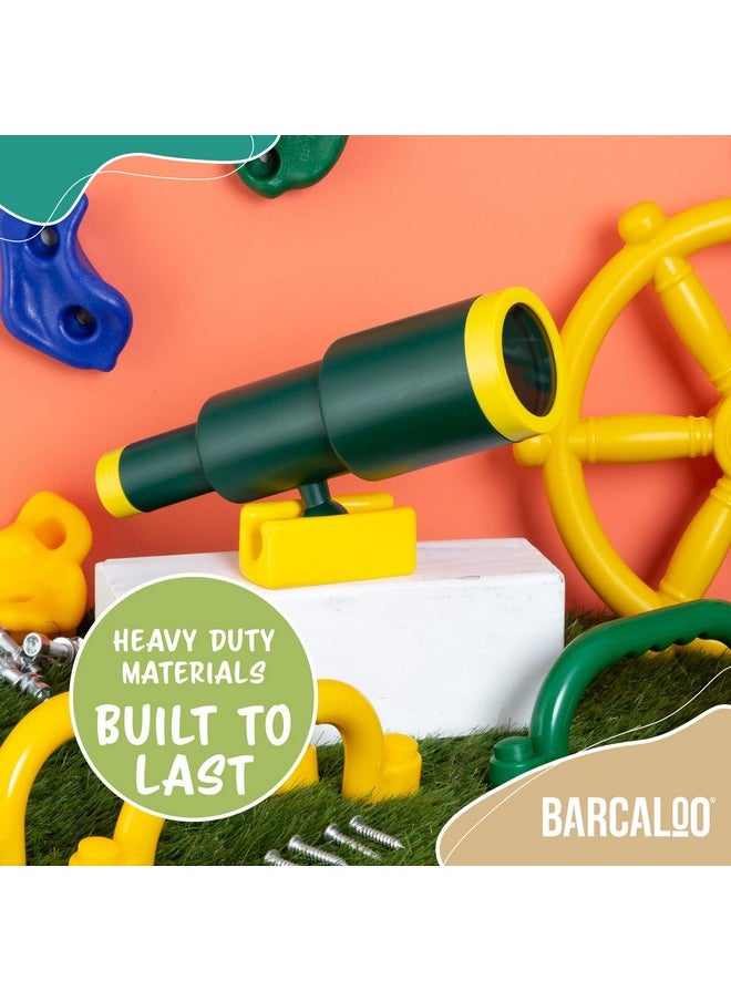 Barcaloo - Kids Playset Telescope - Outdoor Backyard Playground Accessories For Kids Outdoors, Pirate Telescope For Swingset, Jungle Gym Accessories, Treehouse, Playset Accessories - Image 1