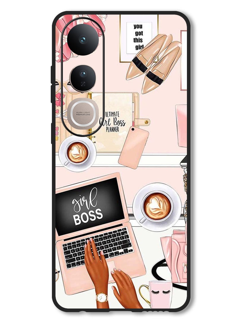 Theodor Case Compatible with Vivo V50 Lite Protection Shockproof Bumper Cover Girl Boss Item - Image 1