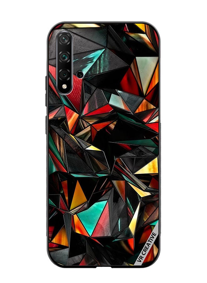 VR CREATIVE Protective Case Cover For Huawei Nova 5T Polygon Abstract Design Multicolour - Image 1