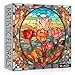 PICKFORU Stained Glass Flower Puzzles for Adults 1000 Pieces Vintage Art Puzzles Floral Impossible Hard Challenging for Adults - Image 3