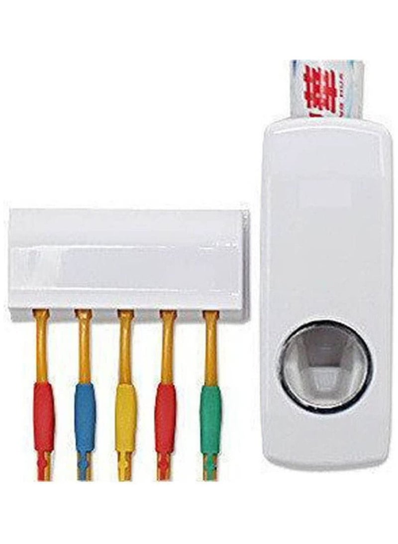 AMM Automatic Toothpaste Dispenser Toothbrush Holder Bathroom Products Wall Mount Rack Bath Set Toothpaste Squeezers  - Image 3
