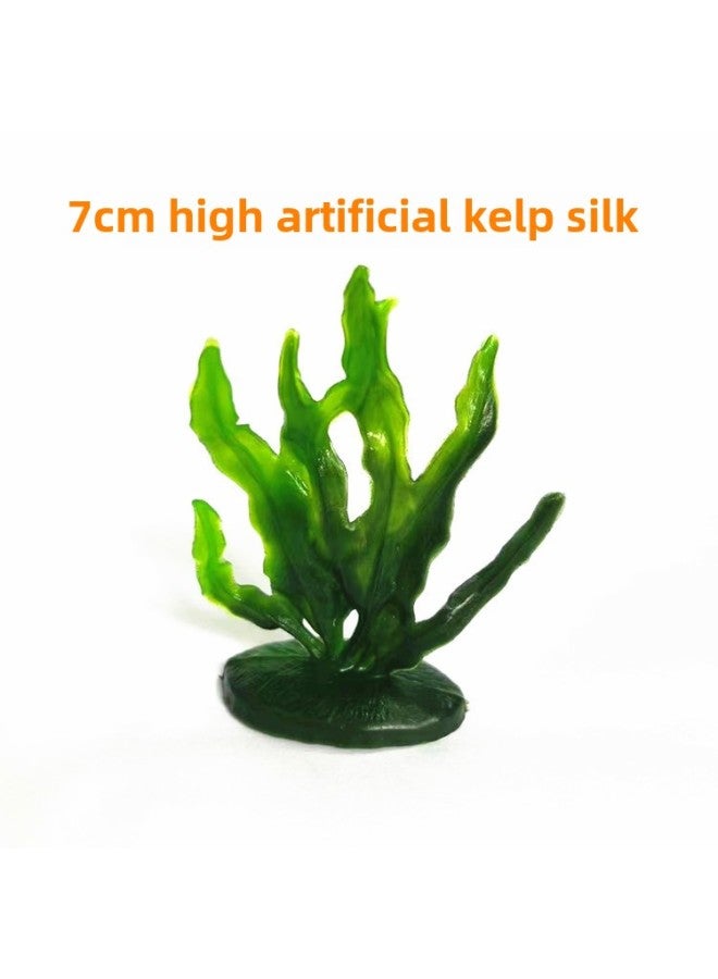 Artificial Submarine Coral Model Toy Fish Tank Decoration Marine Animal Matching Micro Landscape Landscape Decoration-Color:7cm High Kelp Silk - Image 1