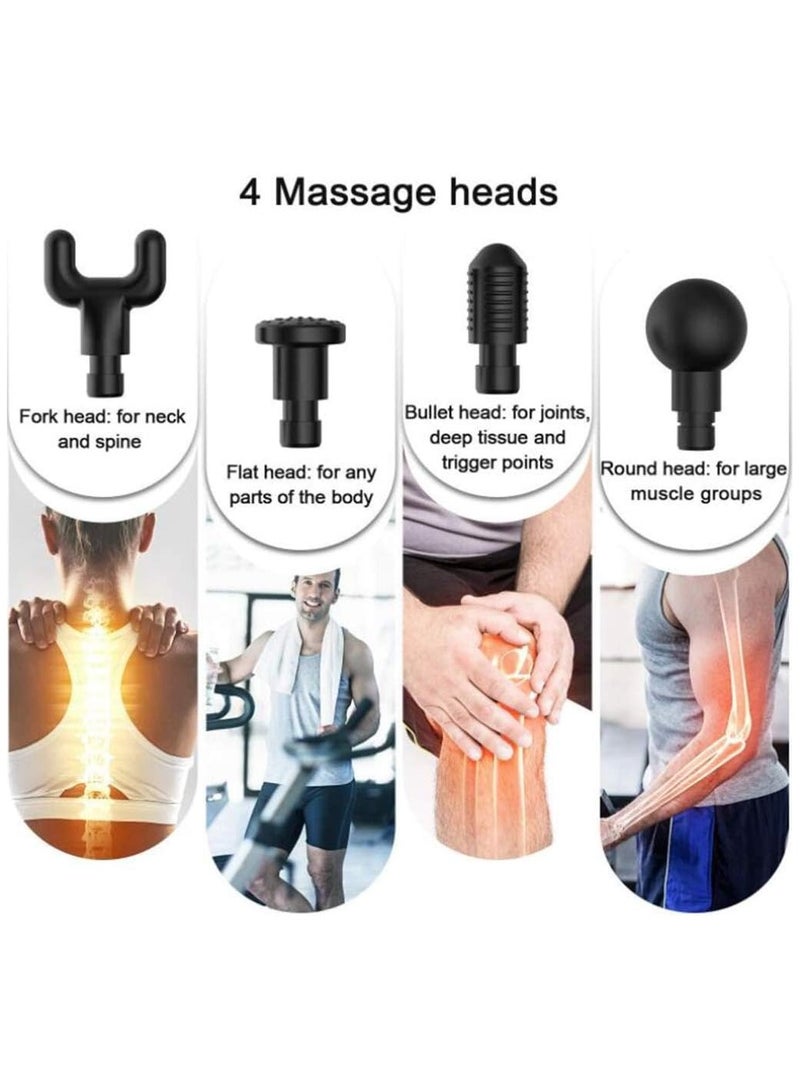 ELTRAZONE ELTERAZONE Muscle Massage Gun, Electric Hand-Held Deep Fascial Massager, With 4 Massager Heads, 4Th Gear Can AdjUSt Low Noise, Fitness Yoga Accessories (Color : Silver) - Image 3