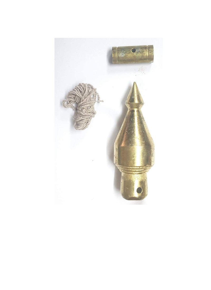 Generic Fix Brass Plated Plumb Bob with Steel Kanda No 6  - Image 3