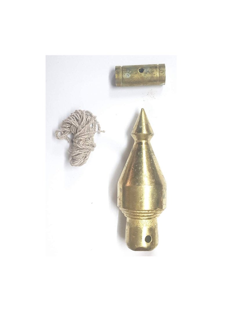 Generic Fix Brass Plated Plumb Bob with Steel Kanda No 6  - Image 2
