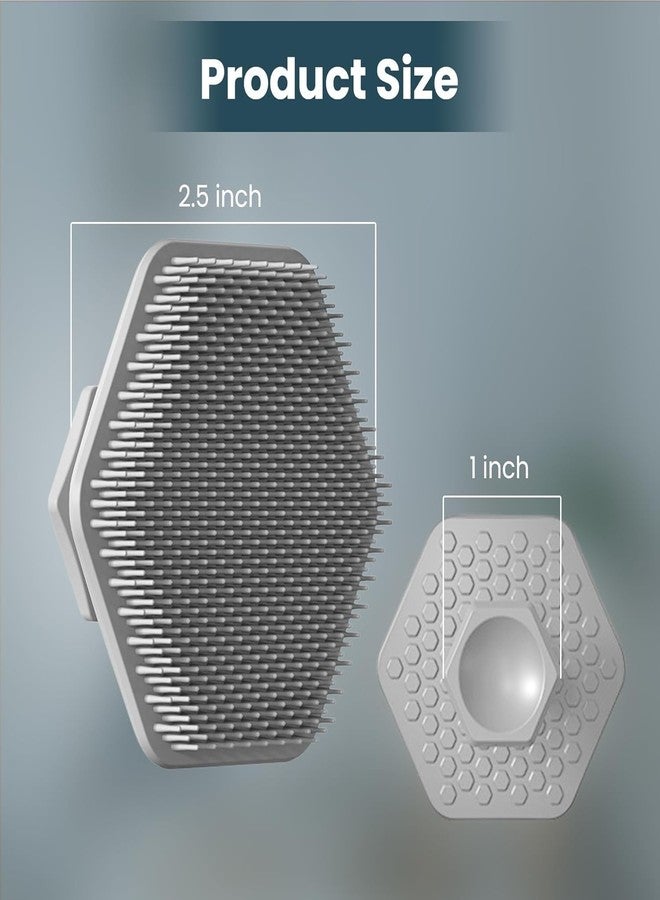 GOMNIK Soft Silicone Face Scrubber for Deep Cleansing & Gentle Exfoliation | Facial Cleansing Brush Pad for Removing Dead Skin, Blackheads & Oil | Reusable Hygienic Face Massage Cleaner for Men & Women (Grey) - Image 2