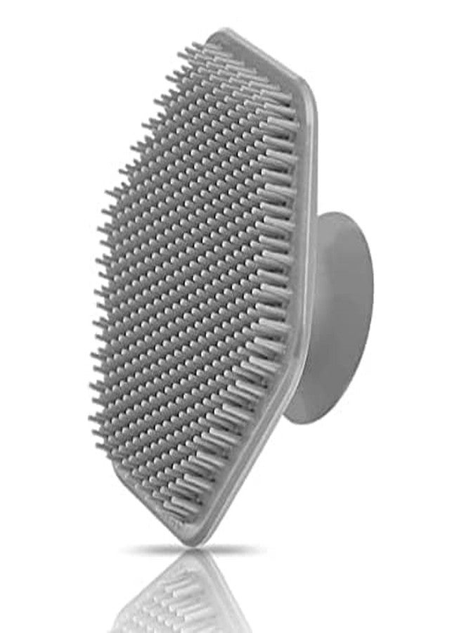 GOMNIK Soft Silicone Face Scrubber for Deep Cleansing & Gentle Exfoliation | Facial Cleansing Brush Pad for Removing Dead Skin, Blackheads & Oil | Reusable Hygienic Face Massage Cleaner for Men & Women (Grey) - Image 1