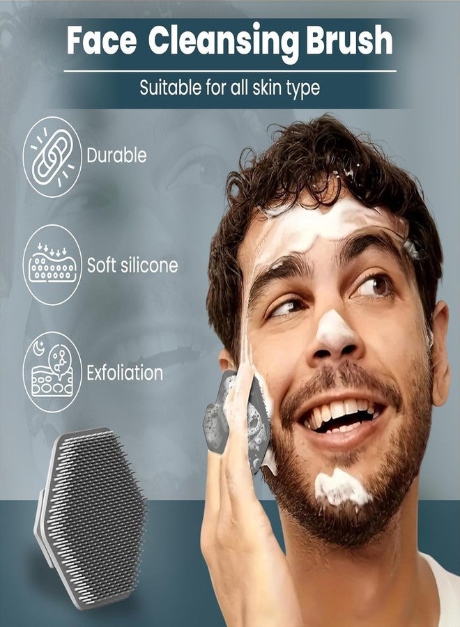 GOMNIK Soft Silicone Face Scrubber for Deep Cleansing & Gentle Exfoliation | Facial Cleansing Brush Pad for Removing Dead Skin, Blackheads & Oil | Reusable Hygienic Face Massage Cleaner for Men & Women (Grey) - Image 4