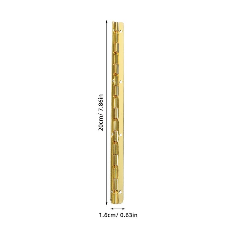 Extended Metal Hinges 190mm Gold Finish 4 Pack for Wooden Jewelry and Craft Boxes - Image 3