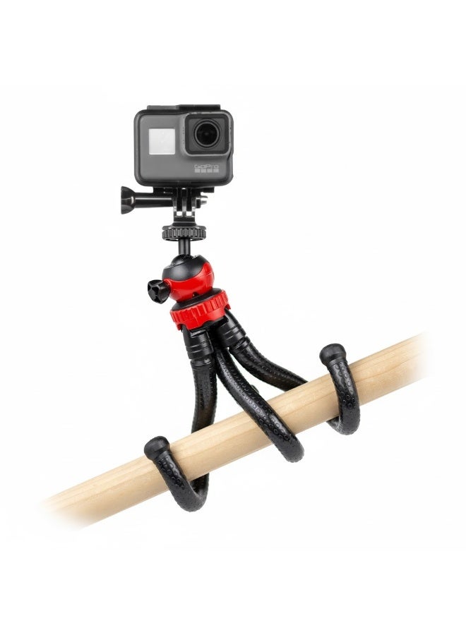 JM-801 Octopus-Shaped Flexible Tripod – Bendable and Rotatable – Compatible with Mobile Phones, Cameras, and GoPros – Lightweight, Stable, and Highly Flexible – Black - Image 3