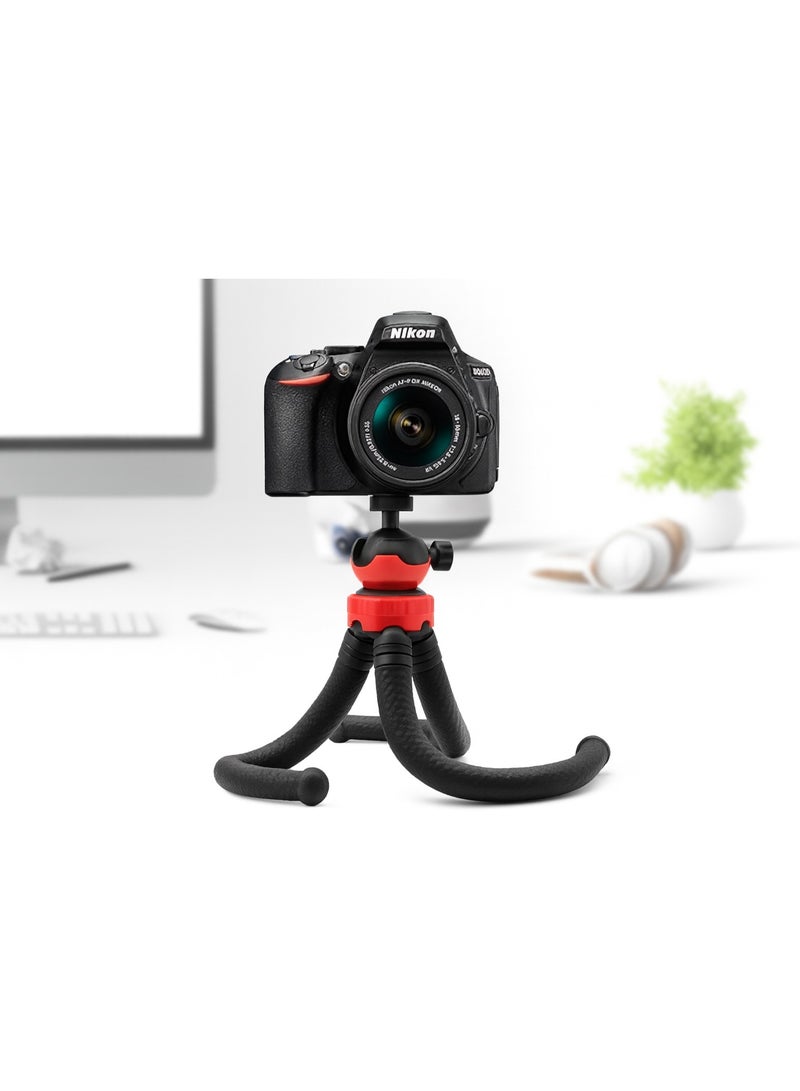JM-801 Octopus-Shaped Flexible Tripod – Bendable and Rotatable – Compatible with Mobile Phones, Cameras, and GoPros – Lightweight, Stable, and Highly Flexible – Black - Image 5