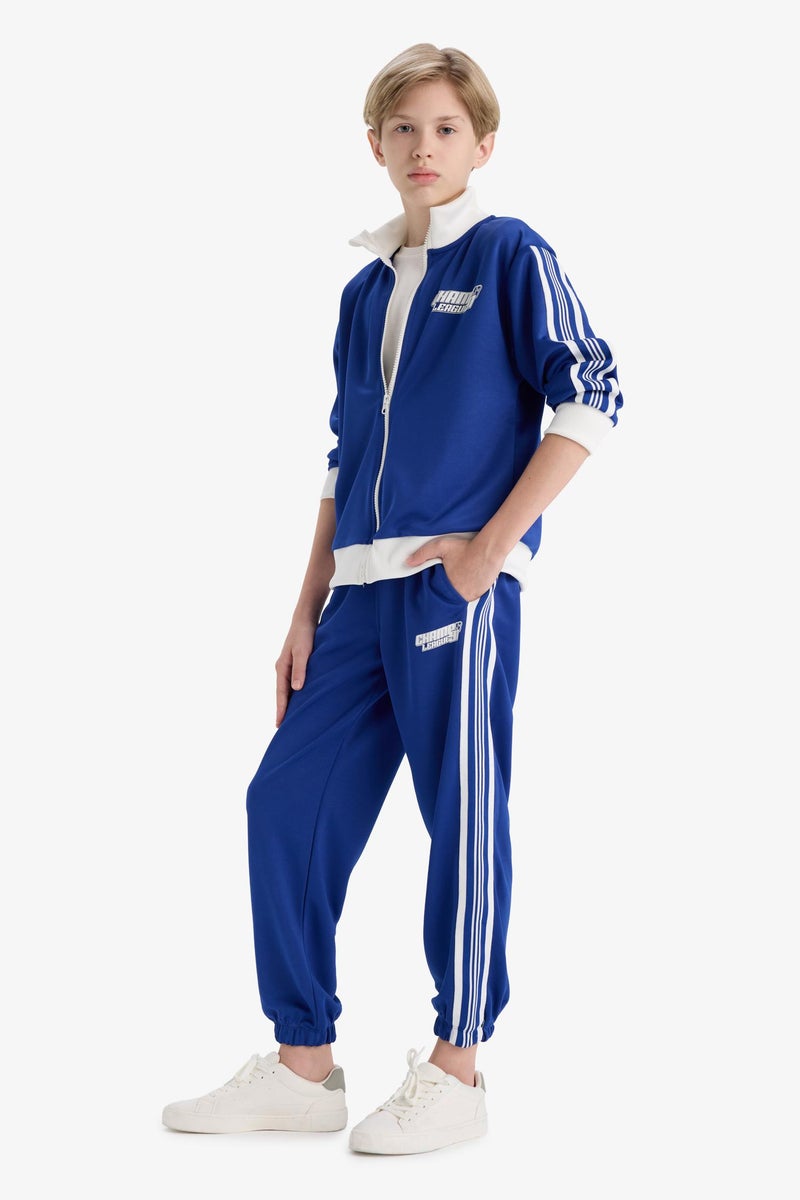 DeFacto Blue Boy Boy Printed Zip-Up Sweatshirt Casual - Image 4
