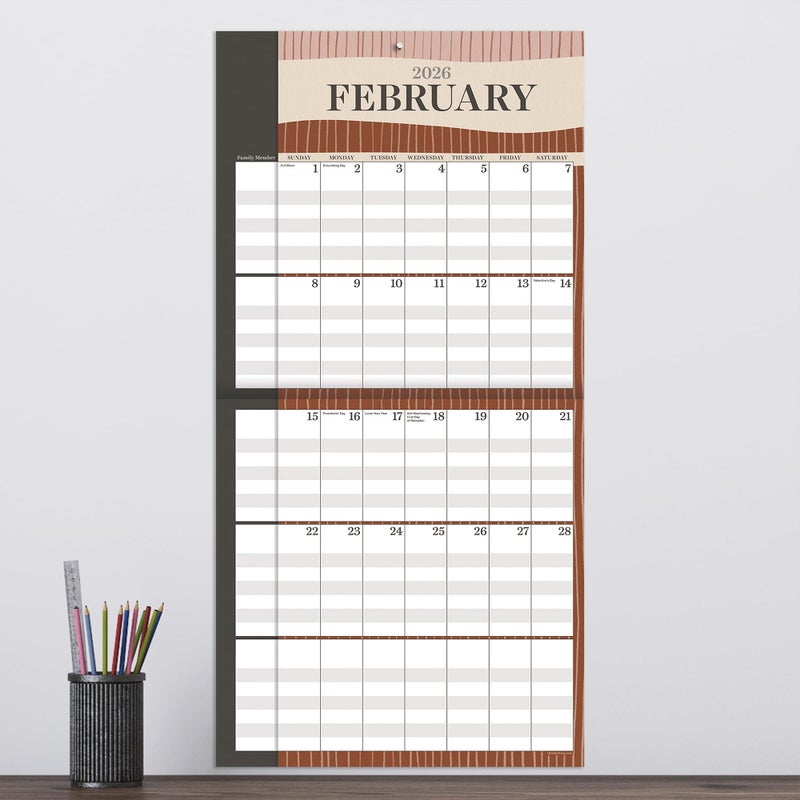TF Publishing 2026 Parent Planner Wall Calendar - Large Grids for Appointments and Scheduling - Vertical Monthly Wall Calendar 2026 with Premium Matte Paper for Home and Office Organization - 12x12in - Image 5