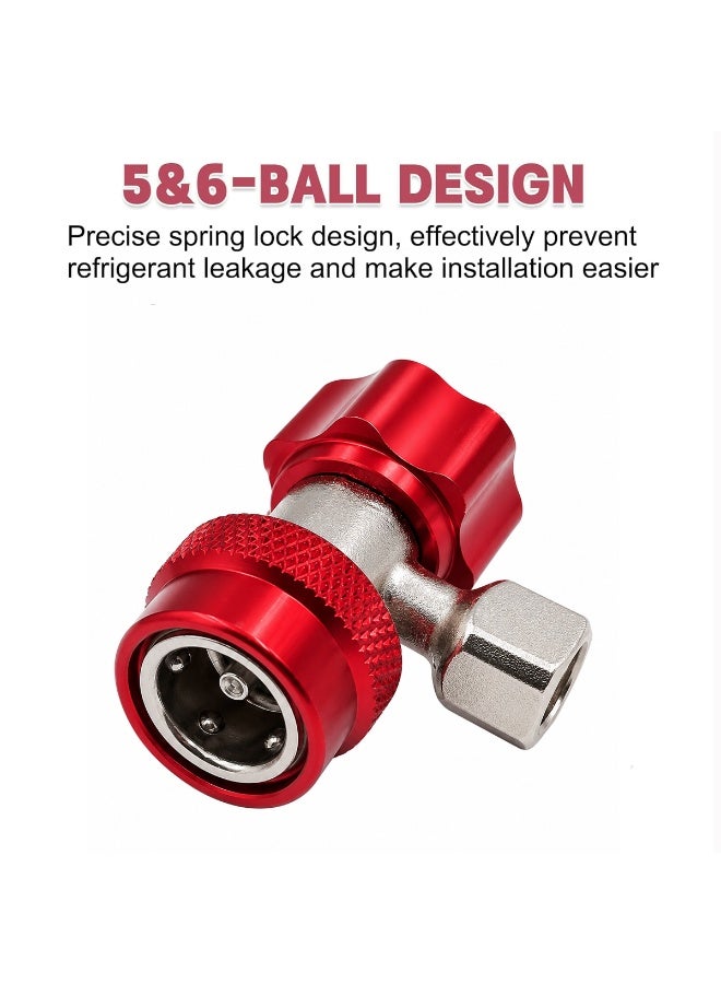 DEFAONS 4240 High Side Adjustable Quick Coupler for R134A Car AC System, HP Refrigerant Charging Adapter with Quick Connect Valve for Automotive Air Conditioner Service Tool - Image 5