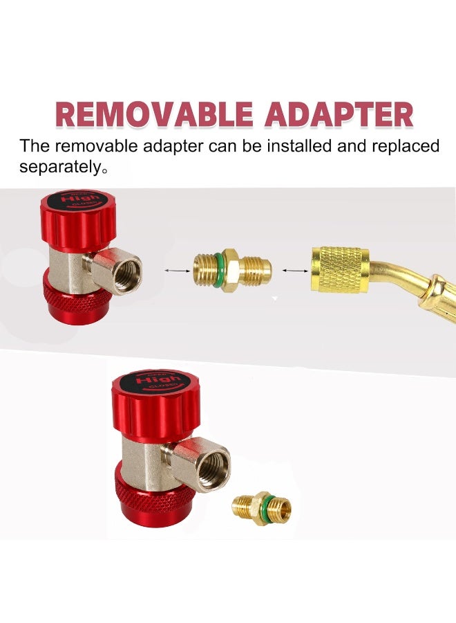 DEFAONS 4240 High Side Adjustable Quick Coupler for R134A Car AC System, HP Refrigerant Charging Adapter with Quick Connect Valve for Automotive Air Conditioner Service Tool - Image 3