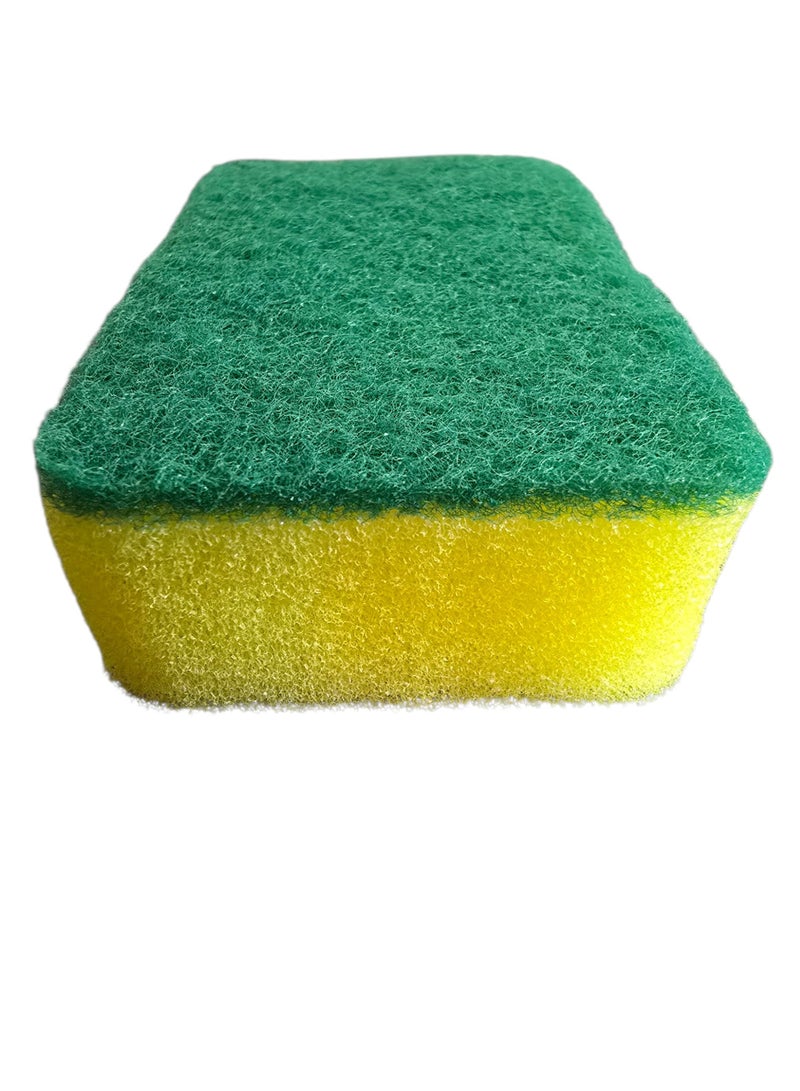 4 Pcs, 2x Kitchen Scrub Sponges 2x Stainless Steel Wire Scourer + handle Multi-Use - Heavy Duty Scrub Sponge for Dishes Pots and Pans - Kitchen Cleaning Mesh Ball Kitchen Scourer Steel Wool - Image 4