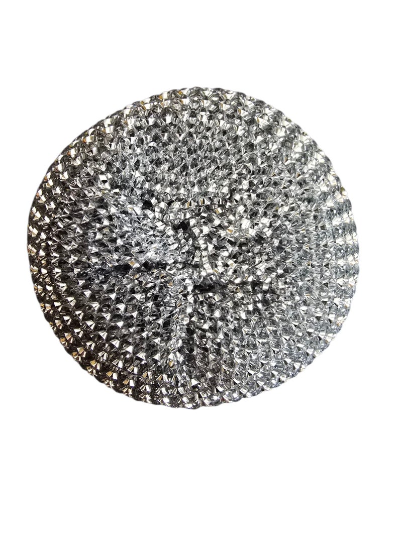 4 Pcs, 2x Kitchen Scrub Sponges 2x Stainless Steel Wire Scourer + handle Multi-Use - Heavy Duty Scrub Sponge for Dishes Pots and Pans - Kitchen Cleaning Mesh Ball Kitchen Scourer Steel Wool - Image 3