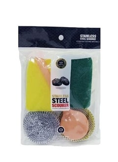 4 Pcs, 2x Kitchen Scrub Sponges 2x Stainless Steel Wire Scourer + handle Multi-Use - Heavy Duty Scrub Sponge for Dishes Pots and Pans - Kitchen Cleaning Mesh Ball Kitchen Scourer Steel Wool - pzsku/Z6DE0B1A9386F487CE01FZ/45/_/1693910644/bdfc8035-5e10-4c0c-83cf-b910abebe7ad