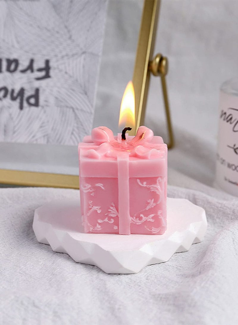 KASTWAVE قوالب شمعة، 2 قطع قوالب شمعة علبة هدايا ثلاثية الأبعاد، قالب سيليكون للاستخدام اليدوي لتزيين الحفلات، هدية يدوية، حرف عيد الميلاد، زينة حفلات منزلية - Image 4