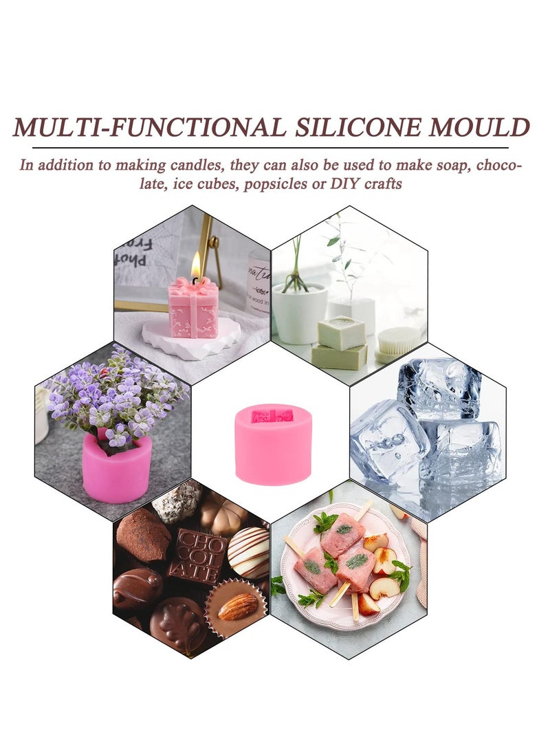 KASTWAVE قوالب شمعة، 2 قطع قوالب شمعة علبة هدايا ثلاثية الأبعاد، قالب سيليكون للاستخدام اليدوي لتزيين الحفلات، هدية يدوية، حرف عيد الميلاد، زينة حفلات منزلية - Image 3