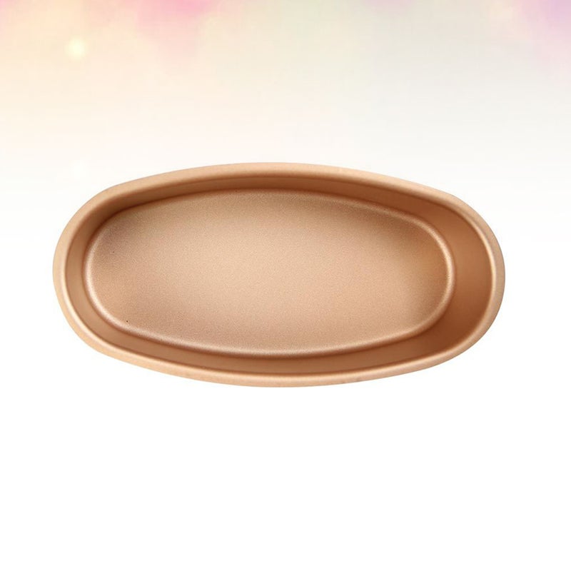 2 pcs Household Baking Gadget Non-stick Oven Carbon Steel Pan Cake Mould for Home Restaurant Hotel (Golden) - Image 1