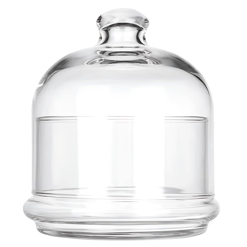 Glass Storage Jar With Domed Lid Clear – Multipurpose Candy, Cookies and Dried Fruits Organizer – Transparent Jars With Round Handle