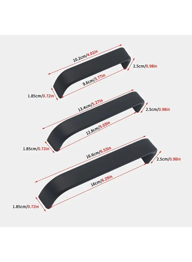 10 Pack Black Aluminum Cabinet Handles With 160 Hole Spacing - Image 3