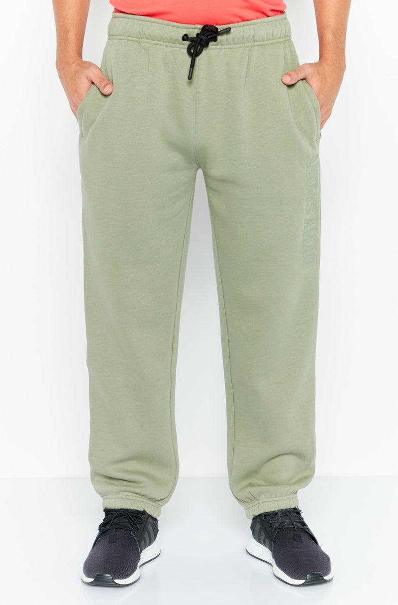 DKNY Sport Men Sportswear Fit Drawstring Training Sweatpants, Sage - Image 1