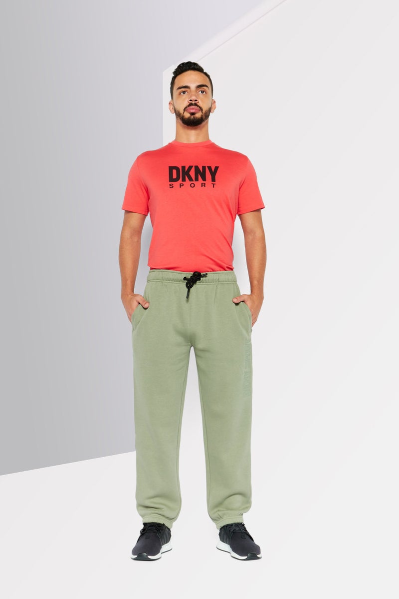 DKNY Sport Men Sportswear Fit Drawstring Training Sweatpants, Sage - Image 2