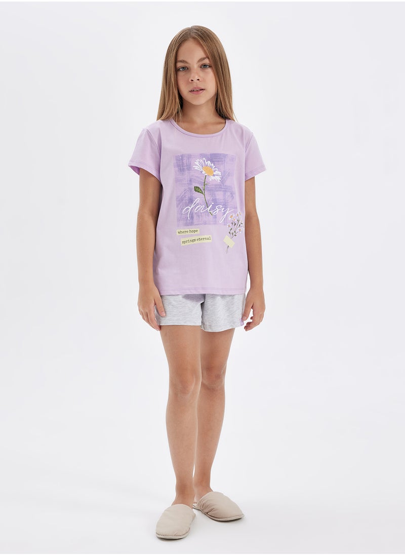 DeFacto Printed Short Sleeve Shirt Pajama Set  - Image 4
