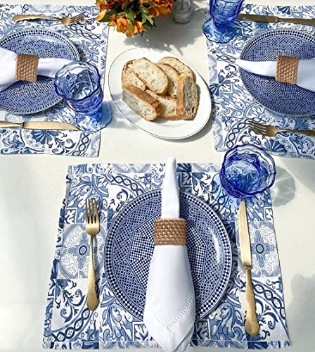 QIAOIDEA Woven Rattan Napkin Rings Set of 4, Handmade Natural Wicker Napkin Rings, Farmhouse Chic Mother's Day Napkins Holder for Party Banquet Dinner Spring Dining Table Decoration Kitchen Assesssories - Image 4