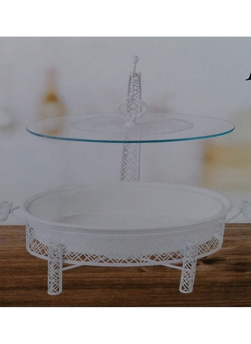 ماركة غير محددة - سخان بوفية لتسخين الطعام صحن تقديم  بتصميم أنيق ومثالي - Image 1