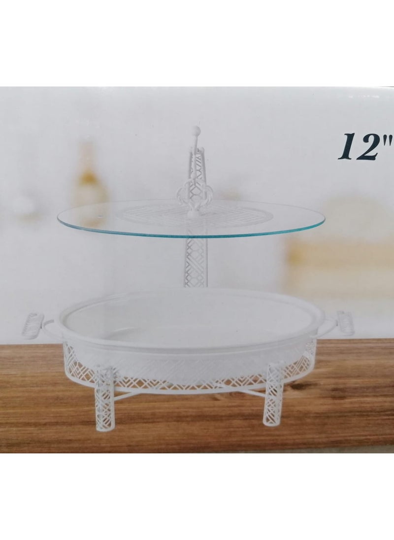 ماركة غير محددة - سخان بوفية لتسخين الطعام صحن تقديم  بتصميم أنيق ومثالي - Image 1