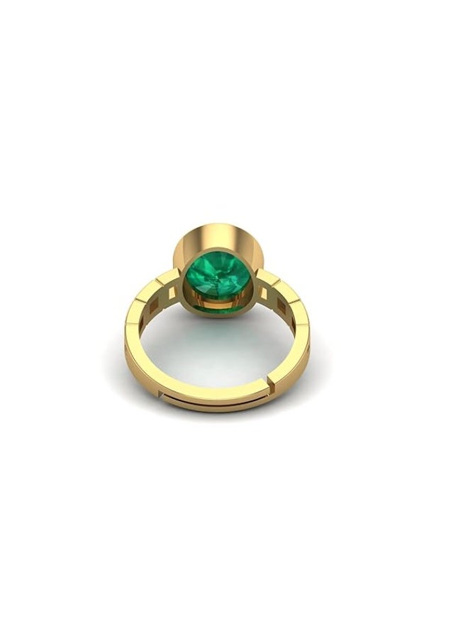 SIDHARTH GEMS 19.25 Ratti 18.00 Carat Certified Natural Emerald Panna Panchdhatu Adjustable Rashi Ratan Gold Plating Ring for Astrological Purpose Men & Women - Image 2