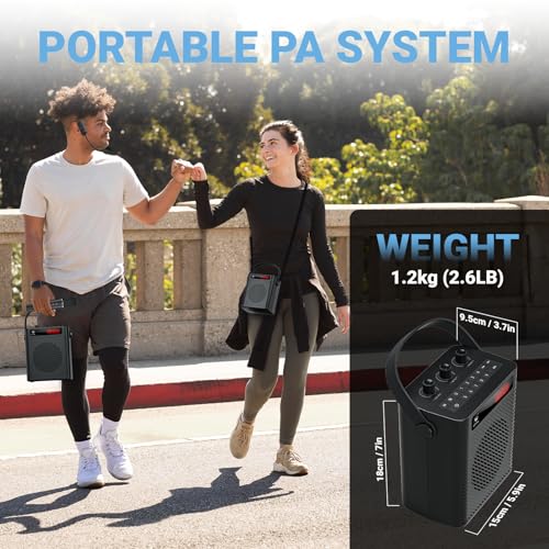 ResponseBridge Voice Amplifier Wireless Microphone/Handheld Mic- 40W Portable Microphone and Speaker Wireless karaoke System, Bluetooth Speaker with Mics Personal Pa System, 4 Sound Effects for Teachers Speaking S95 - Image 5
