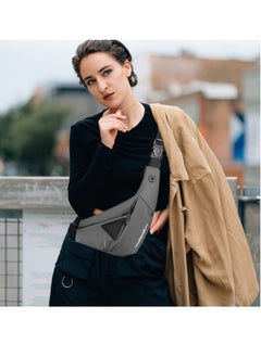 Excefore Sling Bag Man Bag Crossbody, Mens Shoulder Crossbody Chest Bag Classic Sling Slim Backpack Multipurpose Daypack Left-hand  - Image 5