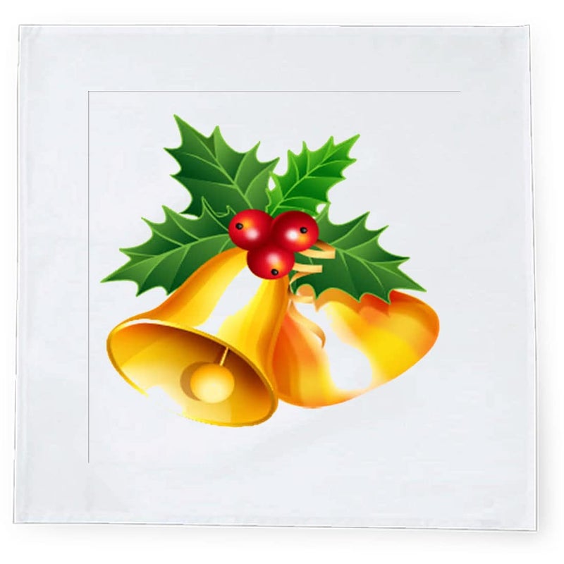 Khakee 6 Pcs Christmas Theme Silk Table Napkins 10x 10 for Xmas Decoration Christmas OrnamentsChristmas Giftxmas21562 - Image 3