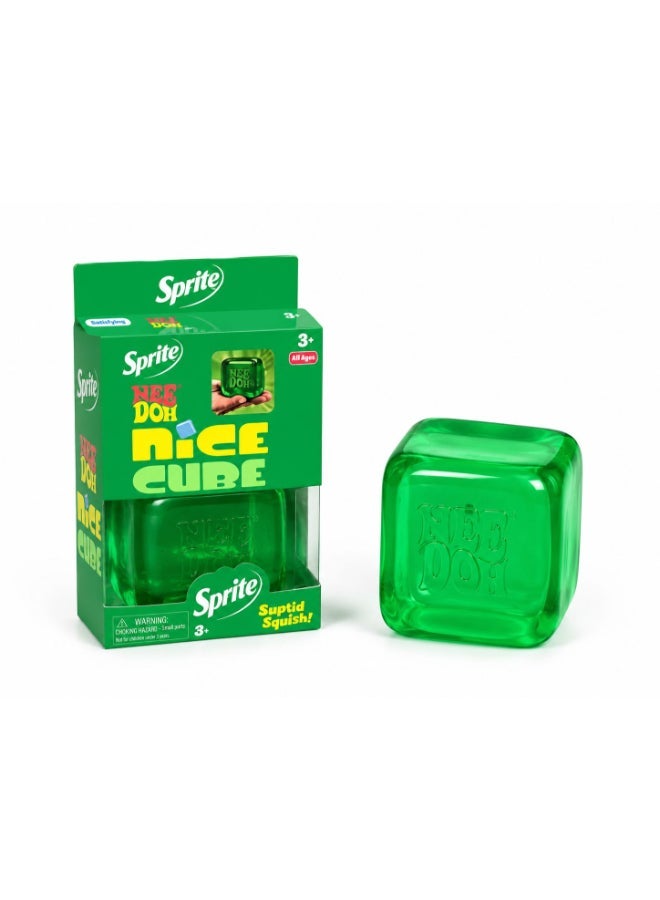 Needoh Sprite Single Piece Nice Cube Squishy Stress Relief Toy | Soft Squeeze Fidget Sensory Cube | Slow Rising Squash Toy for Kids & Adults | Anxiety Relief Desk Toy | Age 3+-Green - Image 1