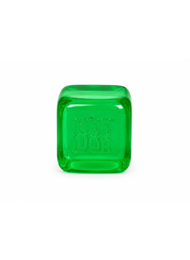 Needoh Sprite Single Piece Nice Cube Squishy Stress Relief Toy | Soft Squeeze Fidget Sensory Cube | Slow Rising Squash Toy for Kids & Adults | Anxiety Relief Desk Toy | Age 3+-Green - Image 2