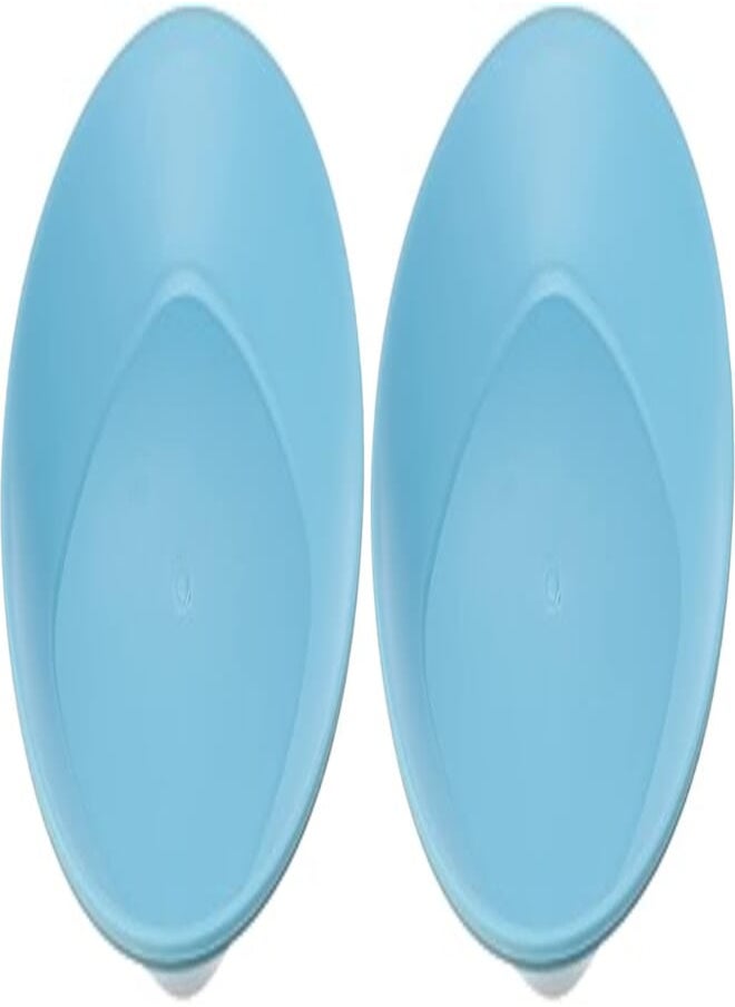 Bager Bager BG-404 Clover Round Plate for Serving Food Set Of 2 Pieces 20cm - Blue 