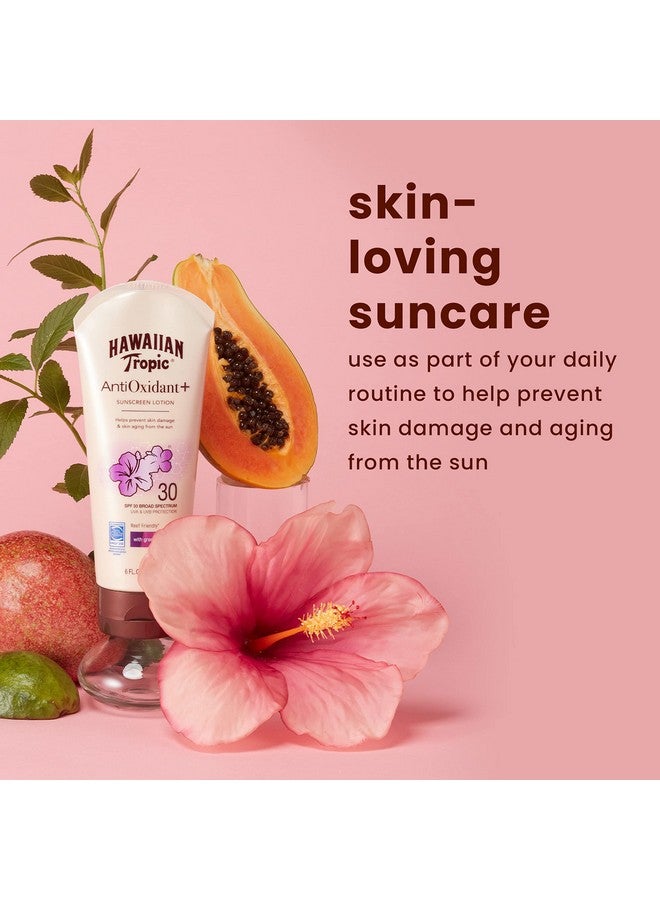 Hawaiian Tropic Skin Defense Sunscreen Lotion SPF 30, 6oz | SPF 30 Sunscreen Lotion with Green Tea Extract, Sunscreen Body Lotion, Oxybenzone Free Sunscreen, 6oz - Image 3
