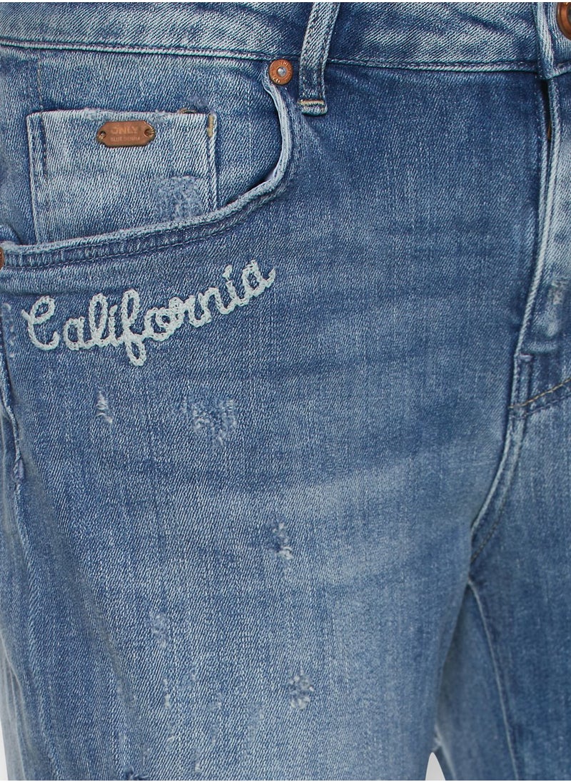 ONLY - Ripped Straight Jeans - Image 1