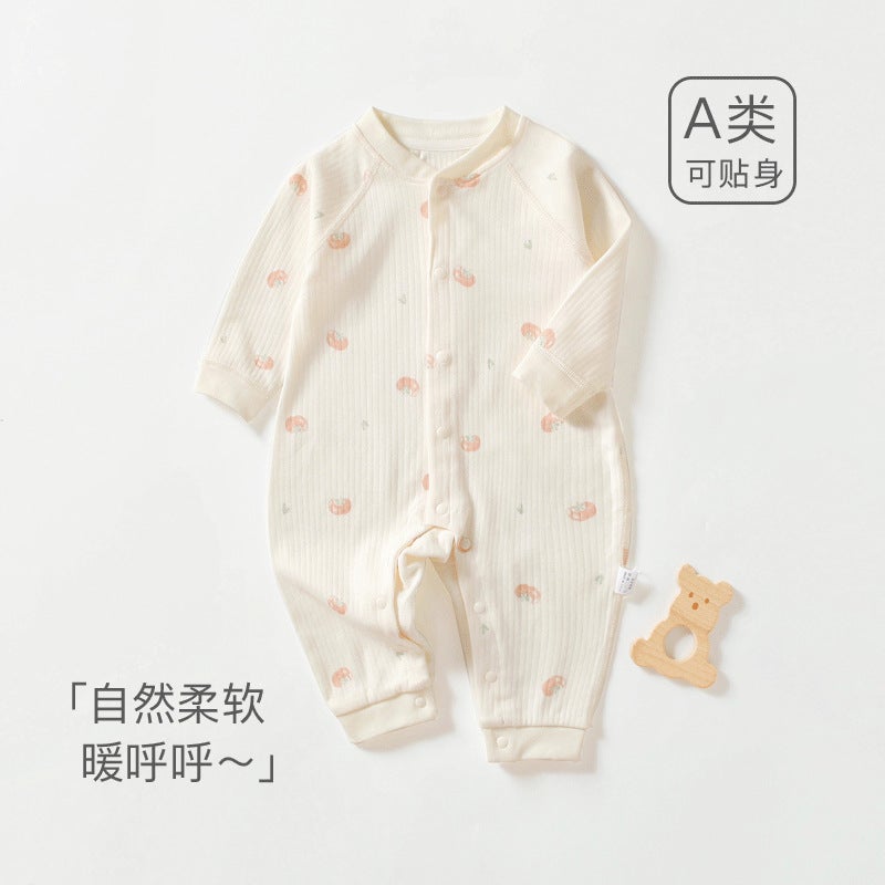 Baby'S Jumpsuit Pure Cotton Long-Sleeved Harper Climbing Clothes Newborn Clothes Baby'S Western Pajamas Home Clothes - Image 5