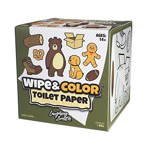 Laughing Smith Funny Toilet Paper Novelty Tissue Roll with Cute and Funny Shapes Printed on Every Sheet Wipe Color Funny Toilet Paper Perfect for Practical Jokes Gag Gifts - Image 1