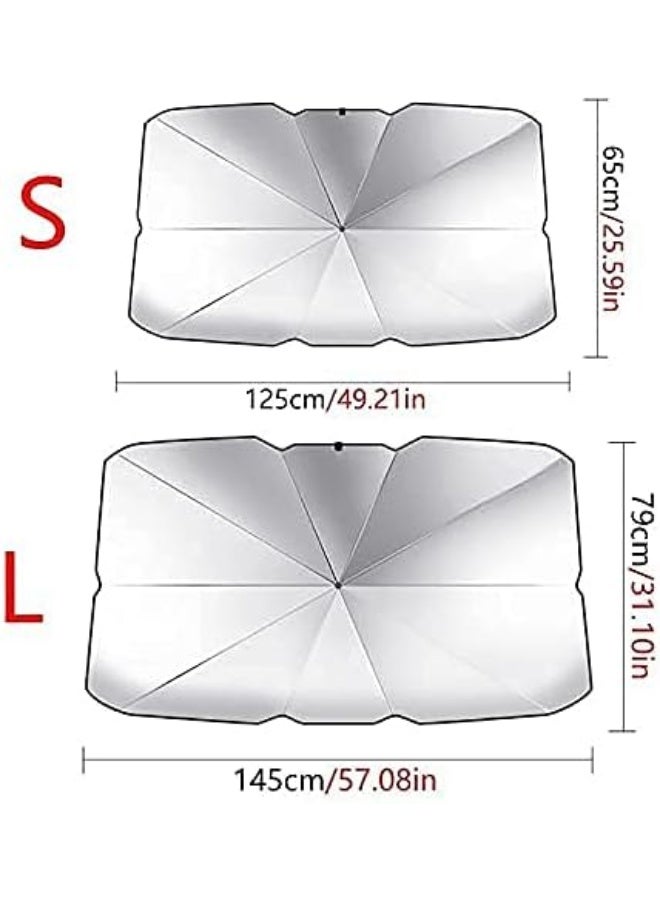 Foldable Car Sunshade Umbrella UV Windshield Cover Heat Insulation Sun Blind Auto Protection Accessories Size: Small - Image 5