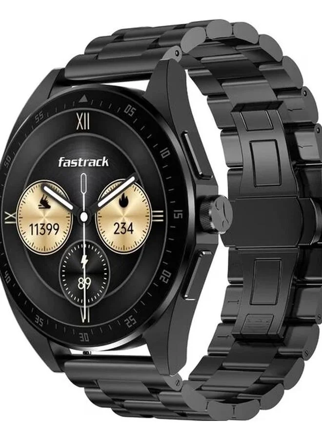 تيتان Unisex Digital Display Watch With Black Metal Strap - 38123NM01