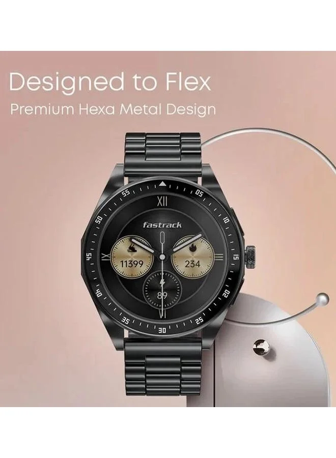 تيتان Unisex Digital Display Watch With Black Metal Strap - 38123NM01