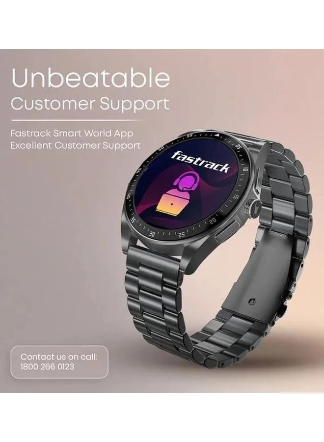 تيتان Unisex Digital Display Watch With Black Metal Strap - 38123NM01