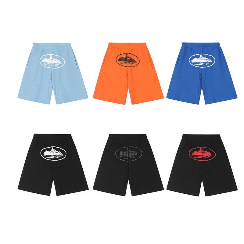 Corteiz Alcatraz Classic Printed Retro Street Denim Shorts American Loose Casual Men'S And Women'S Shorts - Image 3