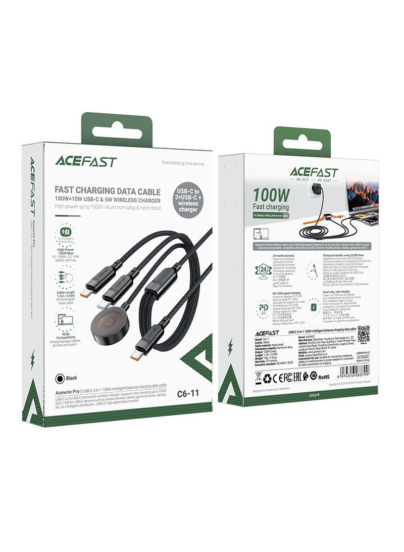 ACEFAST Charging Data Cable C6-11 3-in-1 100W - Image 4